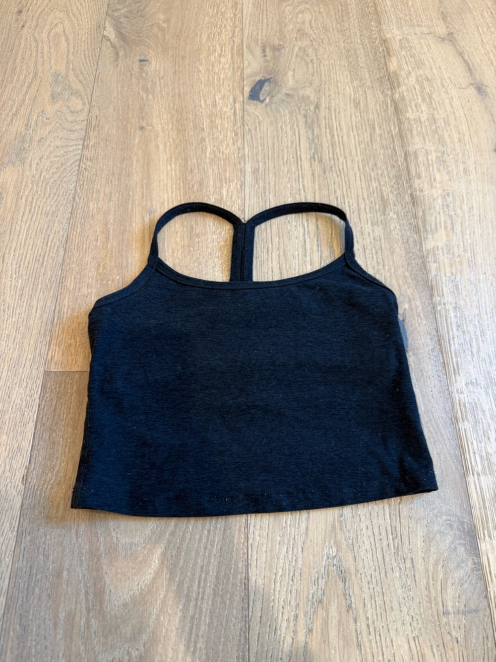 Beyond Yoga Black spacedye slim razor back Cropped Tank